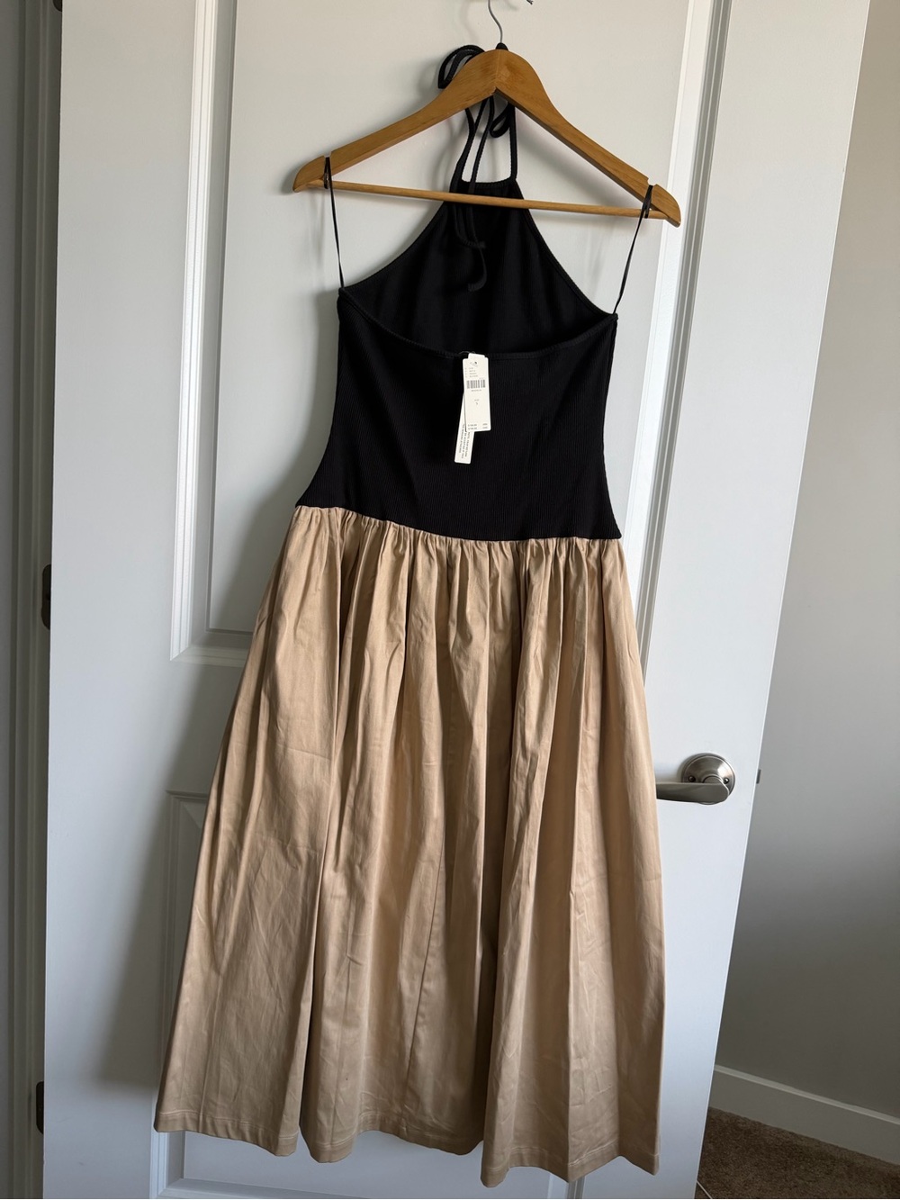 Maeve Halter Basque-Waist Twofer Midi Dress - Picture 5 of 10